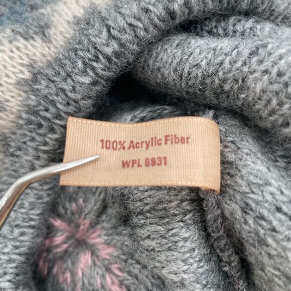 Vintage ARIS Fair Isle Knit Beret Tam O Shanter Acrylic USA Womens One Size - Picture 8 of 10